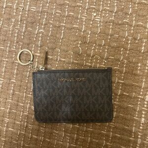 Michael Kors Brown Monogram Keychain Wallet